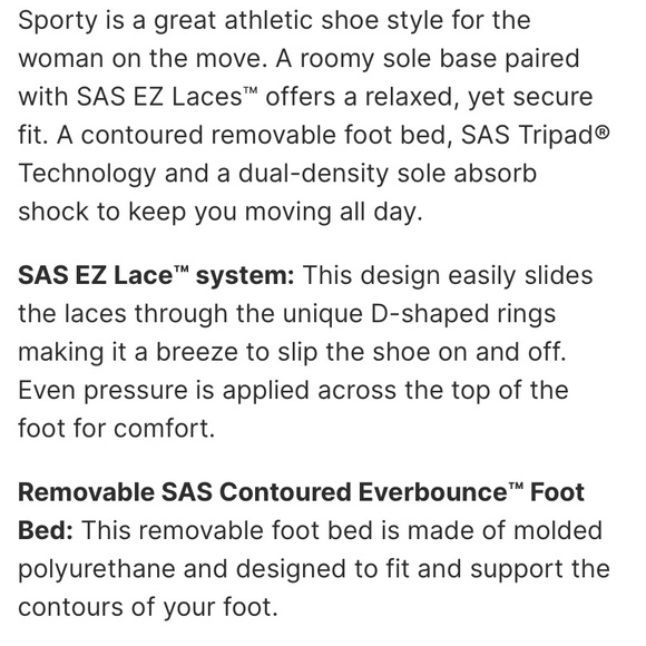 New SAS Sporty Lux leather walking/tennis shoe, Ruby Perf, Size 9N - Picture 15 of 16